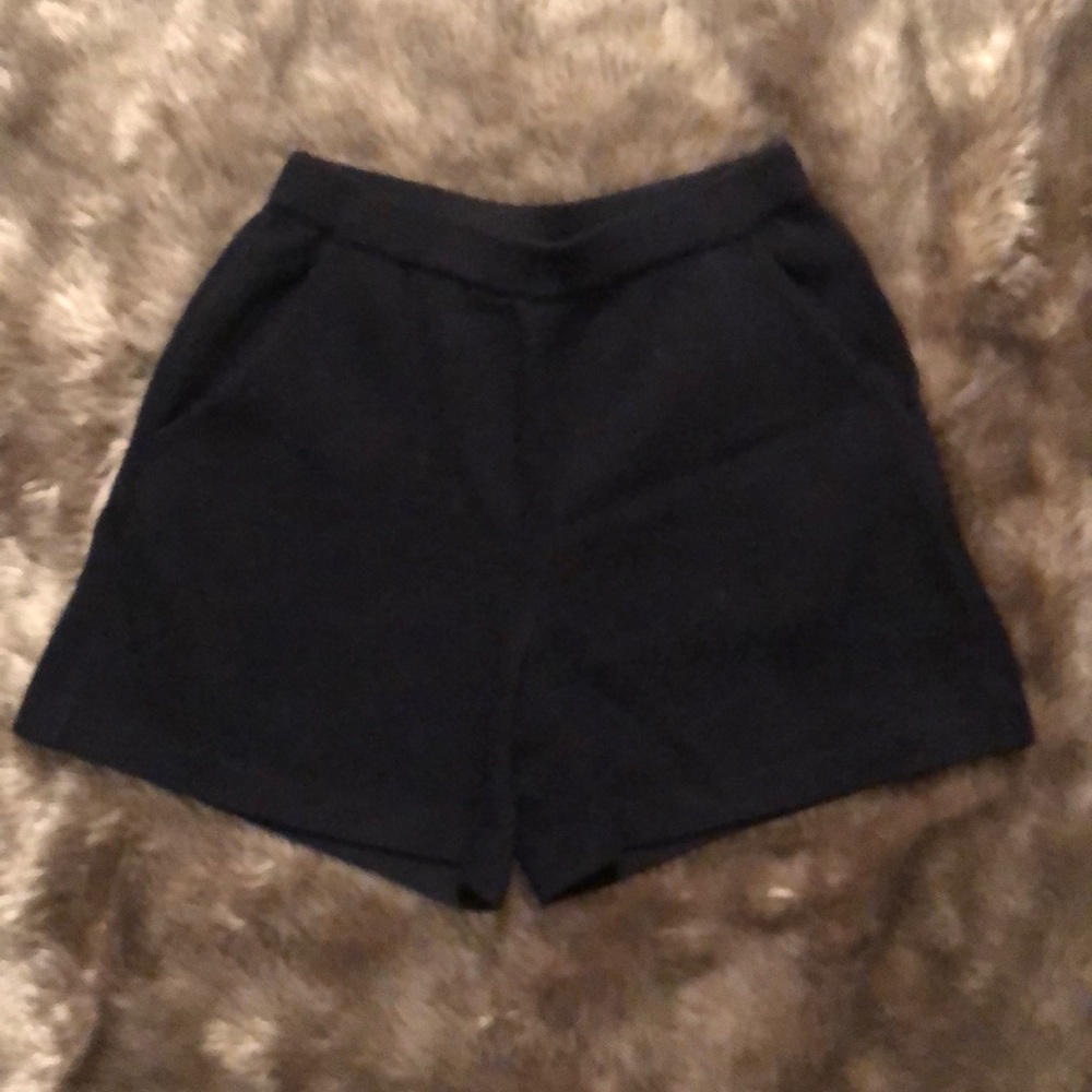 St John Santana knit black shorts
